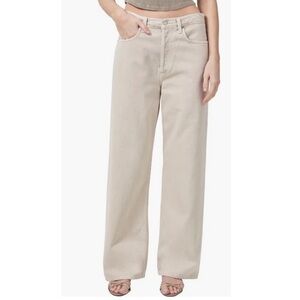 AGOLDE Tusk Beige Wash Low Slung Baggy Organic Cotton Jeans Size 30